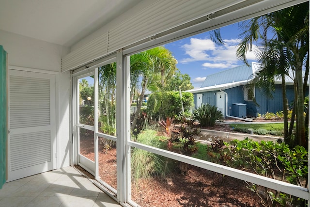 view of sunroom