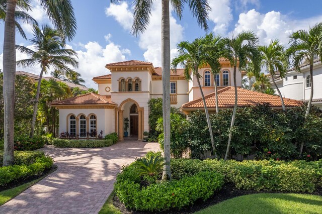 mediterranean / spanish home with french doors