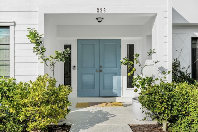 view of doorway to property