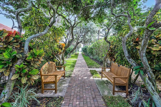 view of community featuring a patio area