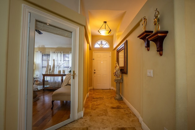 hall featuring hardwood / wood-style floors