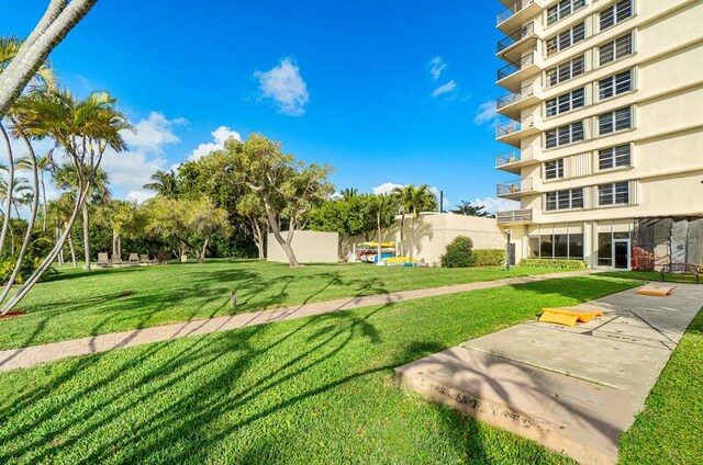 surrounding community featuring a lawn