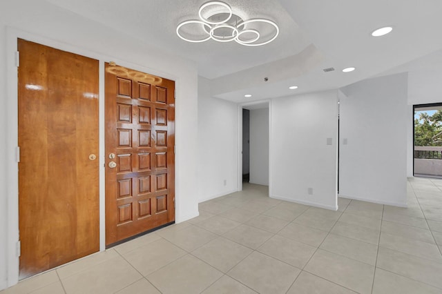 view of tiled entrance foyer