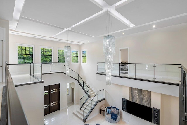 interior space with recessed lighting and plenty of natural light