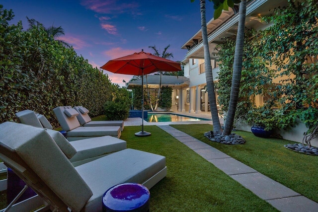 view of patio / terrace featuring an outdoor pool