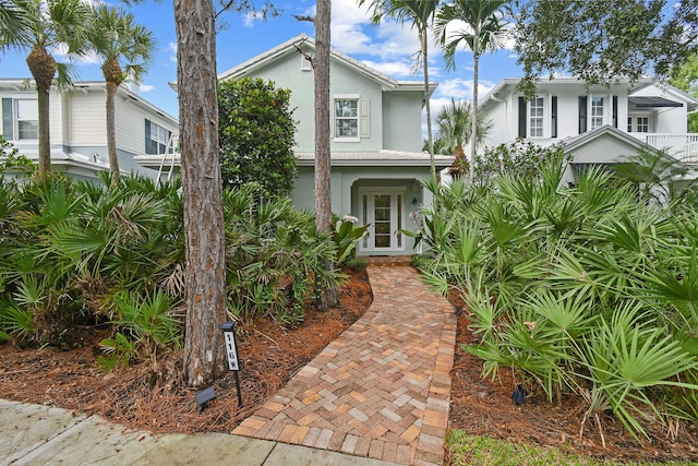 view of front of home featuring french doors