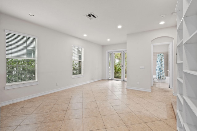 view of tiled empty room