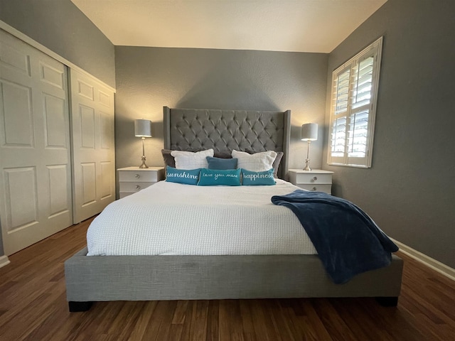 328 SE Bloxham Way, Stuart, FL 34997 - bedroom featuring wood finished floors, baseboards, and a closet