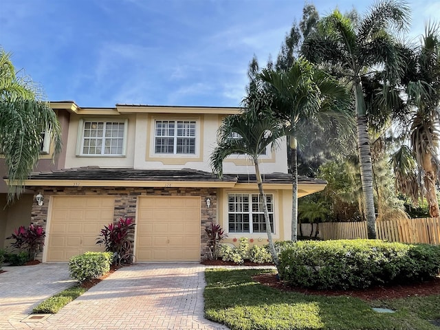 view of front of home featuring a garage