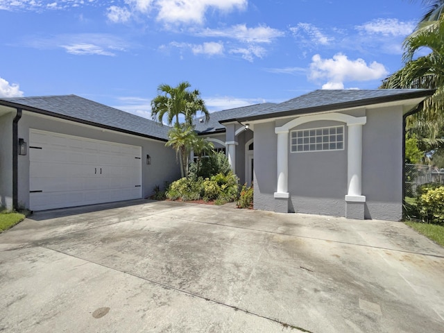 ranch-style house with a garage