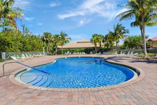 view of pool with a patio area