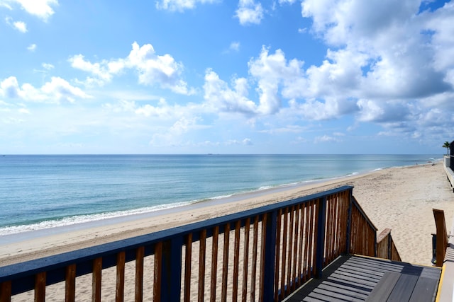 water view with a view of the beach