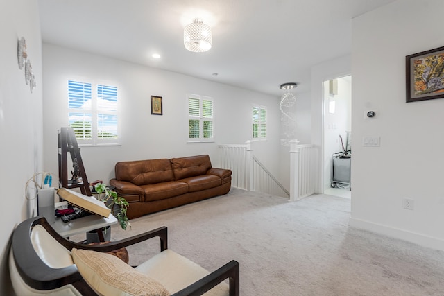 view of carpeted living room