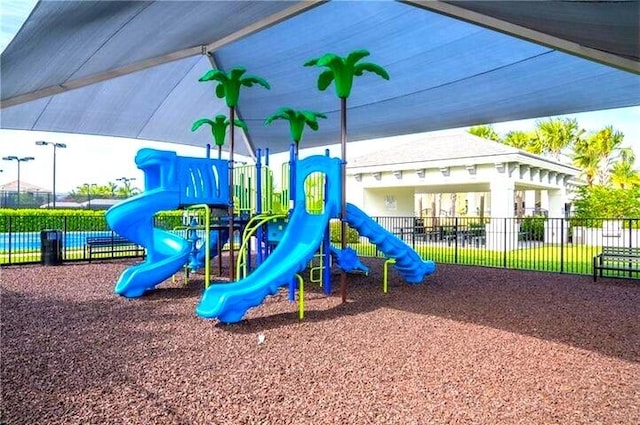 view of jungle gym