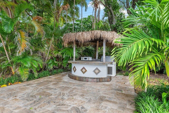 view of patio with exterior kitchen