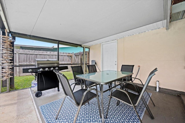 view of patio / terrace featuring a grill