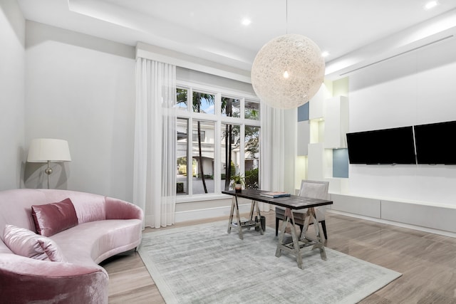 interior space featuring light hardwood / wood-style floors