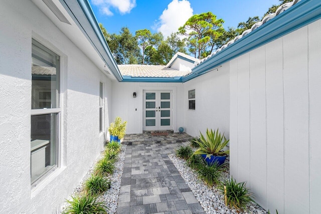 exterior space with french doors