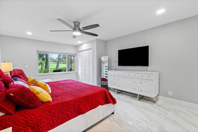 bedroom with ceiling fan