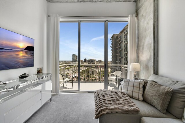 view of carpeted living room