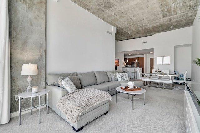 view of carpeted living room