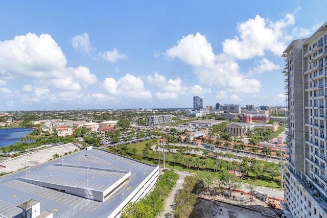 aerial view featuring a view of city