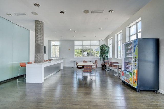 kitchen featuring dark hardwood / wood-style floors