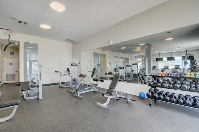 view of exercise room