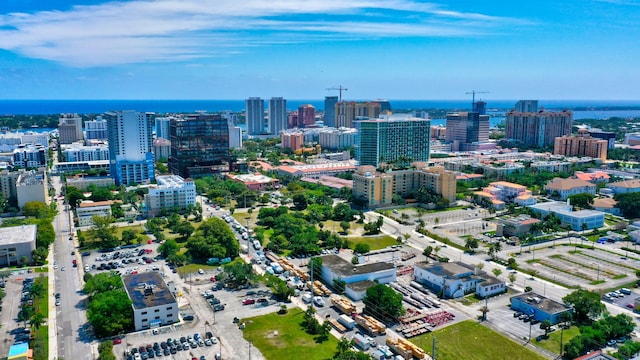 drone / aerial view featuring a view of city