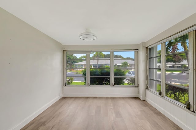 empty room featuring light hardwood / wood-style flooring