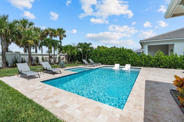 view of pool with a patio area