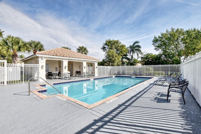 view of pool with a patio