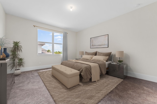 view of carpeted bedroom