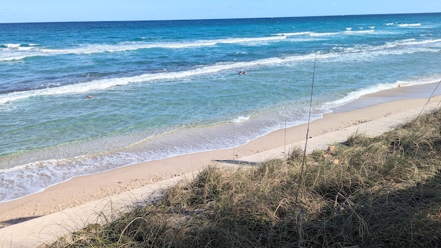 property view of water with a view of the beach