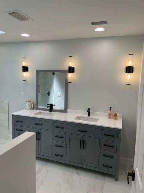 bathroom with vanity