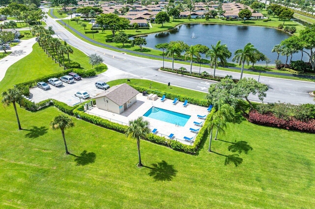 9859 Boca Gardens Cir Unit B, Boca Raton, FL 33496 - drone / aerial view with a water view