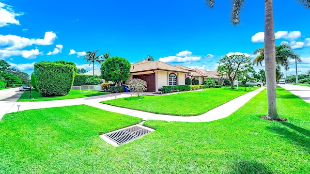 view of home's community featuring a lawn