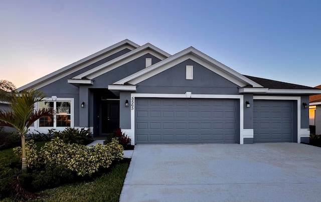 view of front of home featuring a garage