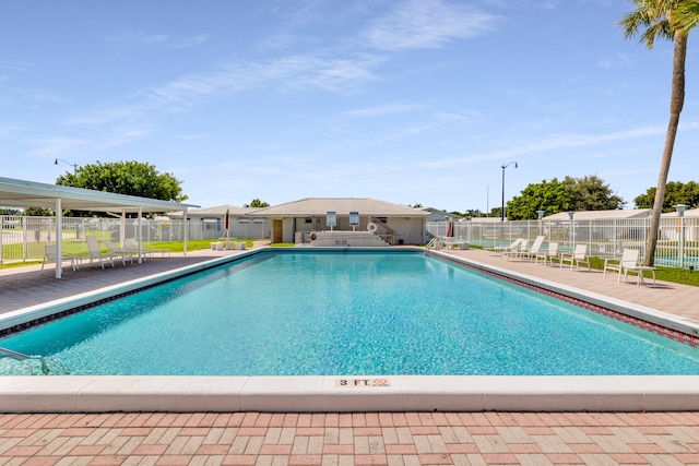 view of pool with a patio area