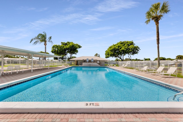 view of pool with a patio