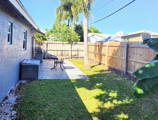 view of yard with a patio