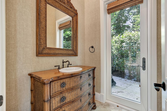 bathroom featuring vanity
