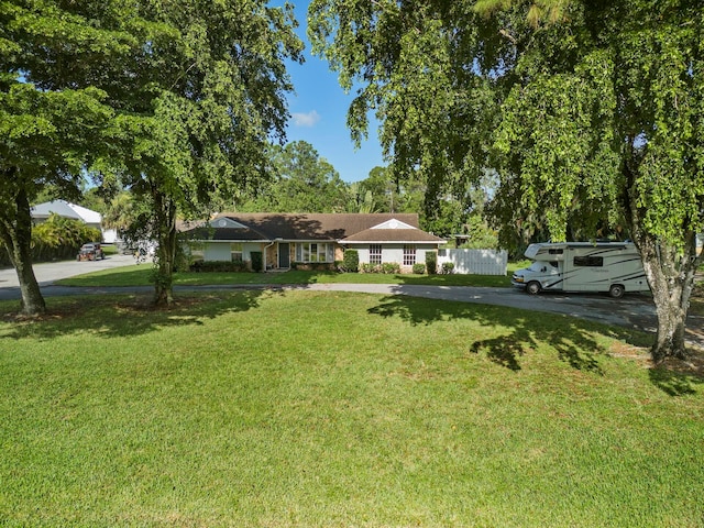 exterior space featuring a front lawn