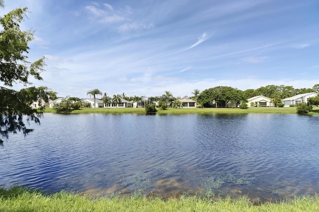 property view of water featuring a residential view