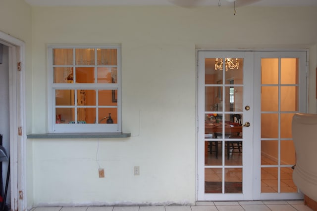 exterior space with french doors