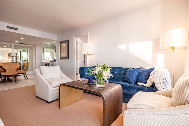 view of carpeted living room