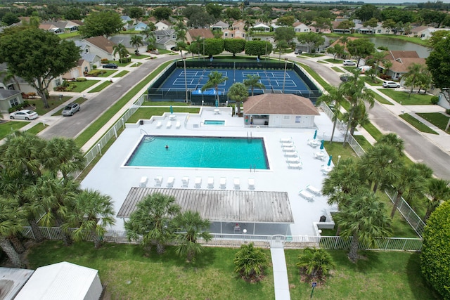 birds eye view of property