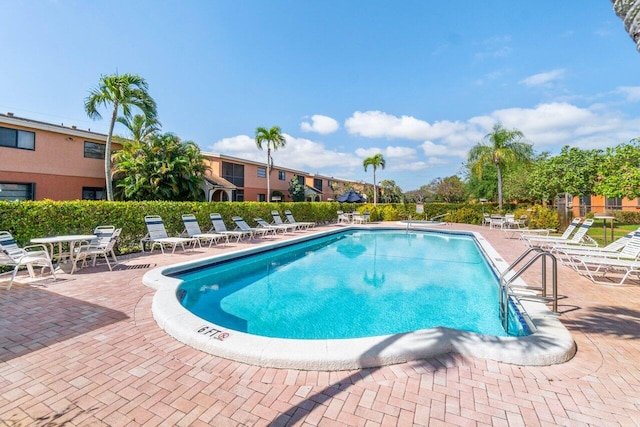 view of pool with a patio area