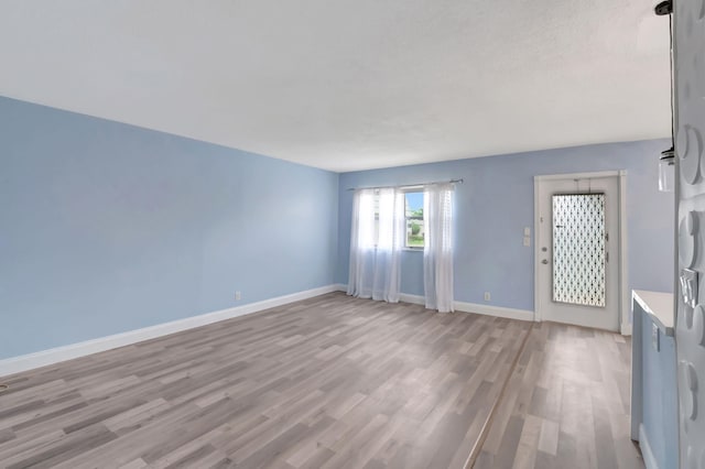 interior space with light wood-type flooring