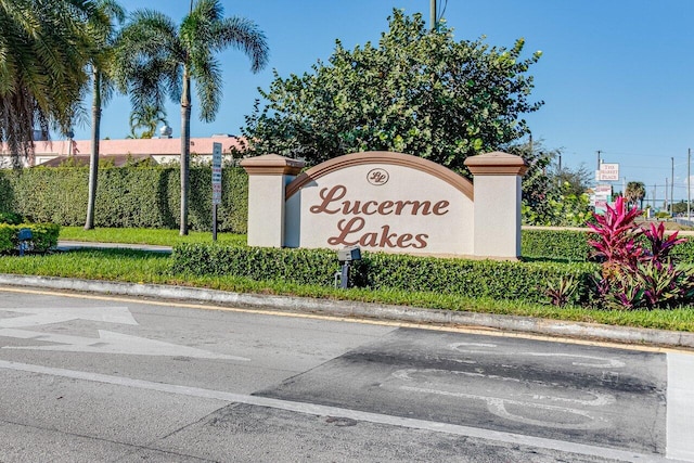 view of community sign